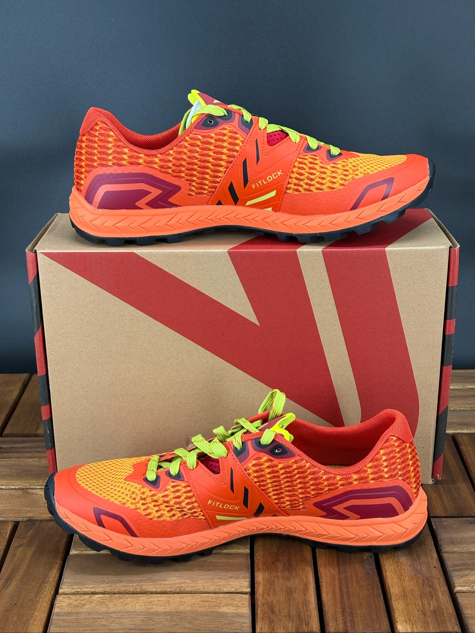 Size 45: VJ Sport Spark Trail Shoes Orange / Green – photo 3